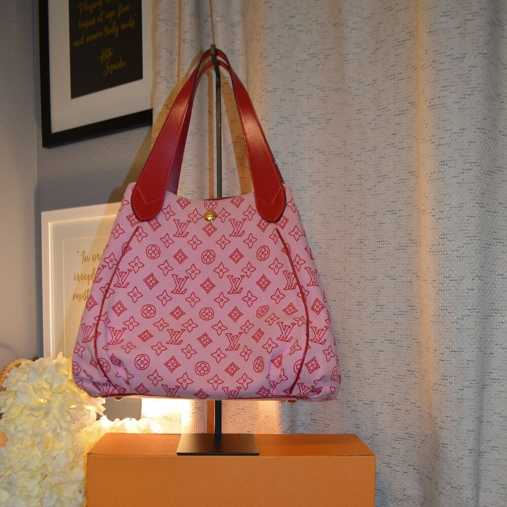 Louis Vuitton Red Canvas Cabas Limited Edition Ipanema GM Bag